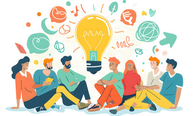 Illustrate the success and excitement of a startup pitch event, showcasing entrepreneurs presenting innovative ideas, potential investors, and the entrepreneurial spirit in action, design