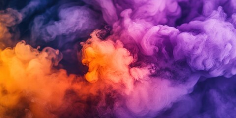 Fototapeta premium Close-up of colorful smoke cloud