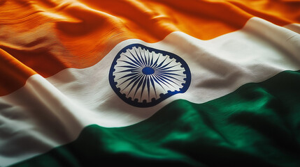 the Indian flag in tricolor 