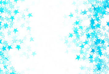 Light Green vector pattern with christmas stars.