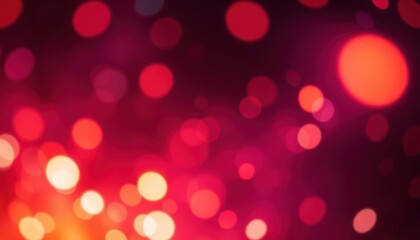 Abstract Red and Pink Bokeh Background.