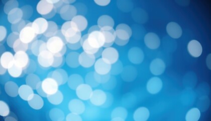 Abstract Blue Bokeh Background.