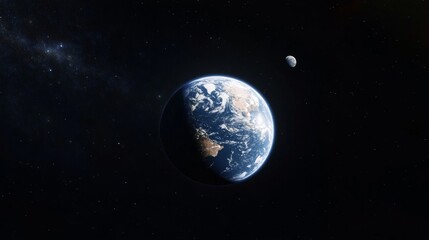 Fototapeta premium earth and moon