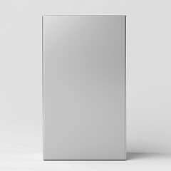 silver and metallized paper box mock up on white background