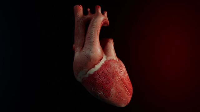 3D animation of a beating human heart
