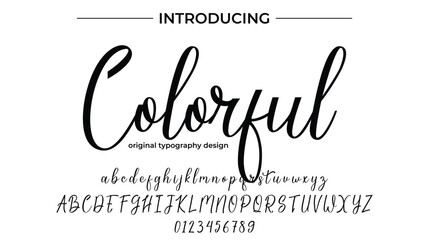 Colorful Font Stylish brush painted an uppercase vector letters, alphabet, typeface