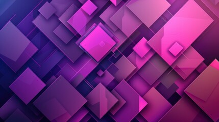 Fototapeta premium Abstract geometric purple pink squares pattern background