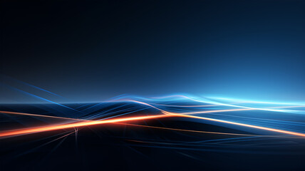 Beautiful particle grid technological sense PPT background	
