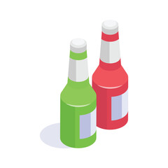 Bottles of festive beverages, perfect for holiday celebrations