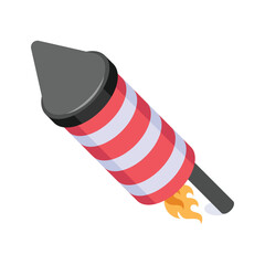 A Fireworks rocket ready to light up the sky on New Year's Eve