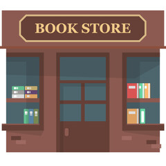 Book Store Building. Vector Illustration