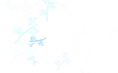 Light BLUE vector doodle texture with branches.