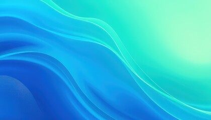 Fototapeta premium Abstract blue and green wave background.