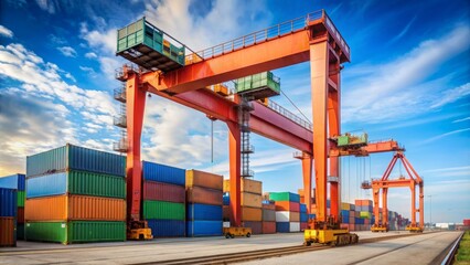 Crafty handmade container gantry for shipping and logistics industry, handmade, crafty, container, gantry