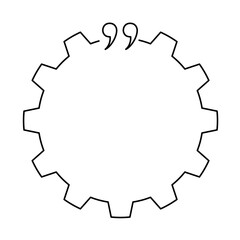 Quote box minimalist outline frame templates