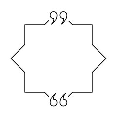 Quote box minimalist outline frame templates