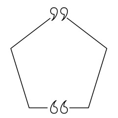 Quote box minimalist outline frame templates