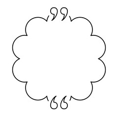 Quote box minimalist outline frame templates