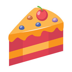 Take a look at this amazing cake slice isometric icon