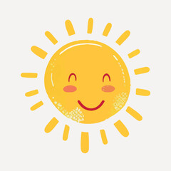 Fototapeta premium happy sun illustration vector
