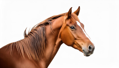 Obraz premium caballo aislado sobre fondo blanco 