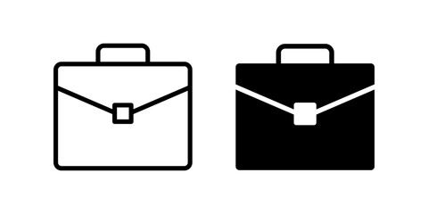 Business portofolio, bag or briefcase icon set color editable