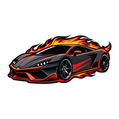 sports car logo vector illustration, racing car logo