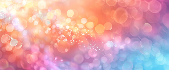 abstract empty light rainbow colored background with bubbles and light waves ,Purple bokeh ray glitter defocused lights abstract beautiful background
