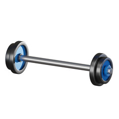 Strength Training Barbell 3D Render, Gym Equipment Icon