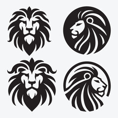 Obraz premium Lion Vector Illustration Silhouette Collection