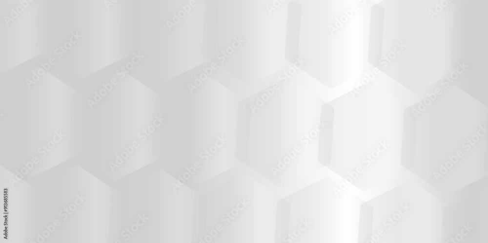 Poster hexagonal structure futuristic white background and embossed hexagon abstract with hexagon backgroun