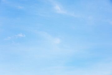 Fantastic soft white clouds against blue sky and copy space horizontal shape