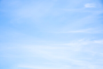 Fantastic soft white clouds against blue sky and copy space horizontal shape