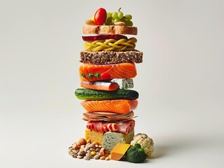A cover of a wellness book titled Balancing Fatty Foods on solid white background, single object