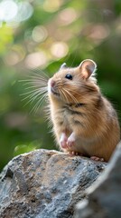 hamster isolated on summer background