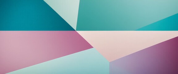 Obraz premium vibrant abstract composition overlapping geometric shapes in shades blue, pink, and purple, creating dynamic