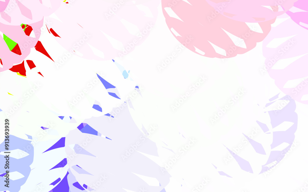 Poster light multicolor vector background with abstract shapes.