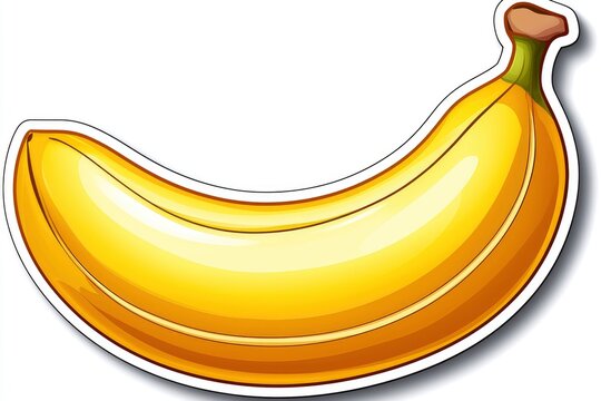 recommend clip art: Yellow Banana Fruit Isolated on White Background