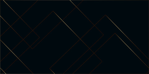 Abstract modern black background paper cut style with black and gold line Luxury concept ,Abstract Diagonal layered geometric pattern. Modern Black abstract design geometric background, paper 