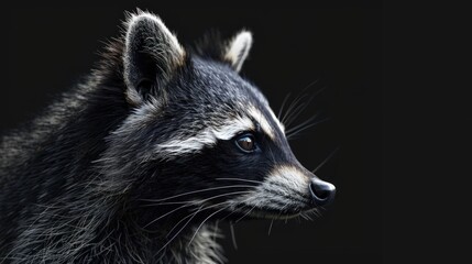 Obraz premium Close-up Portrait of a Raccoon