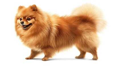 Obraz premium Cute Pomeranian Dog with Fluffy Fur