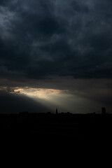 clouds over the city