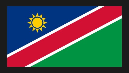 Namibia Paper Folding Flag, Namibia Flag, Flags Animation, Namibia Banner, Celebration, Patriots, 4K Animation, Surface Texture, Background.