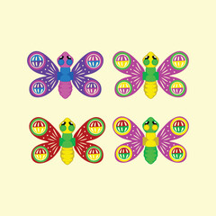 Butterflies Insect Baby Toddler Toy Colorful Vector