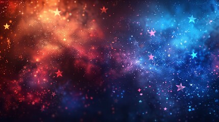 Naklejka premium colorful abstract background with glowing particles and lights.