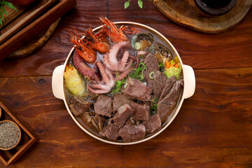 Korean Healthy Food. Korea Cuisine. Fresh Ingredients. 