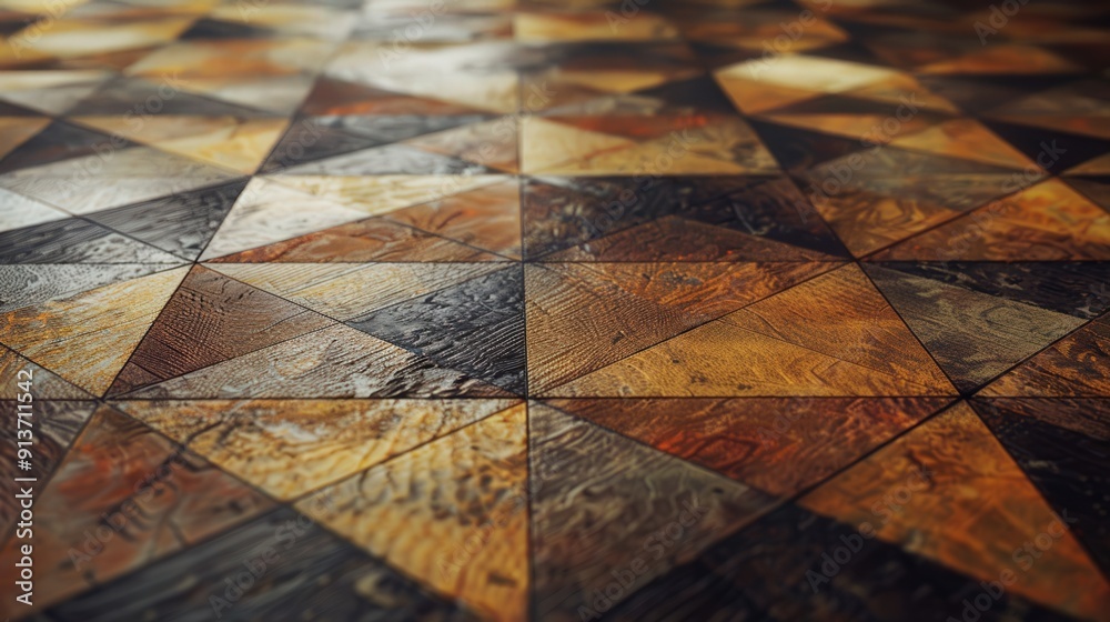Fototapete Create a dynamic atmosphere with geometric patterns that add movement and energy to any surface