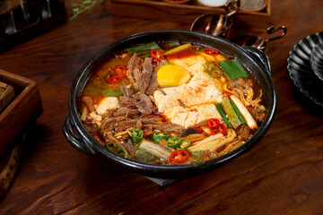 Korean Healthy Food. Korea Cuisine. Fresh Ingredients. 