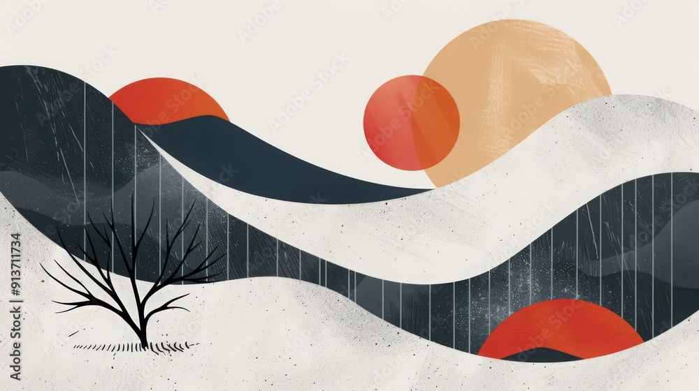 Fototapete create a modern aesthetic with minimalist vectors that focus on simplicity and elegance.