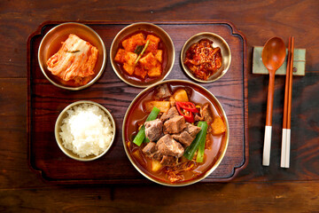 Korean Healthy Food. Korea Cuisine. Fresh Ingredients. 